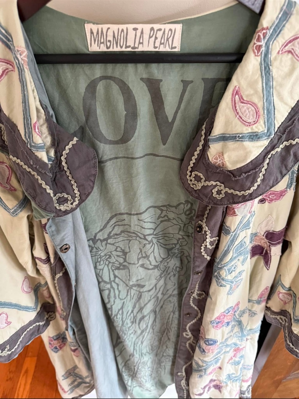 Magnolia Pearl floral embroidered Jooles duster coat - Picture 5 of 5